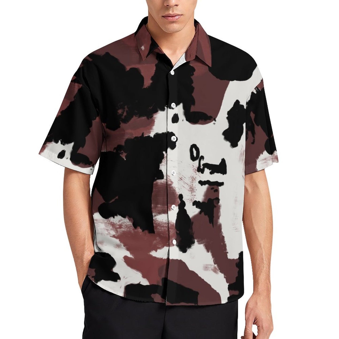 Men's Fashion Casual Printed Short Sleeve Shirts 2305107066