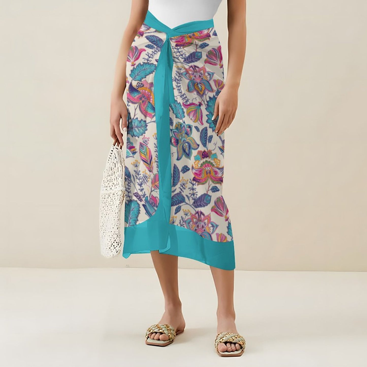 Fashion Printed One Piece Swimsuit And Cover Up 2305104620
