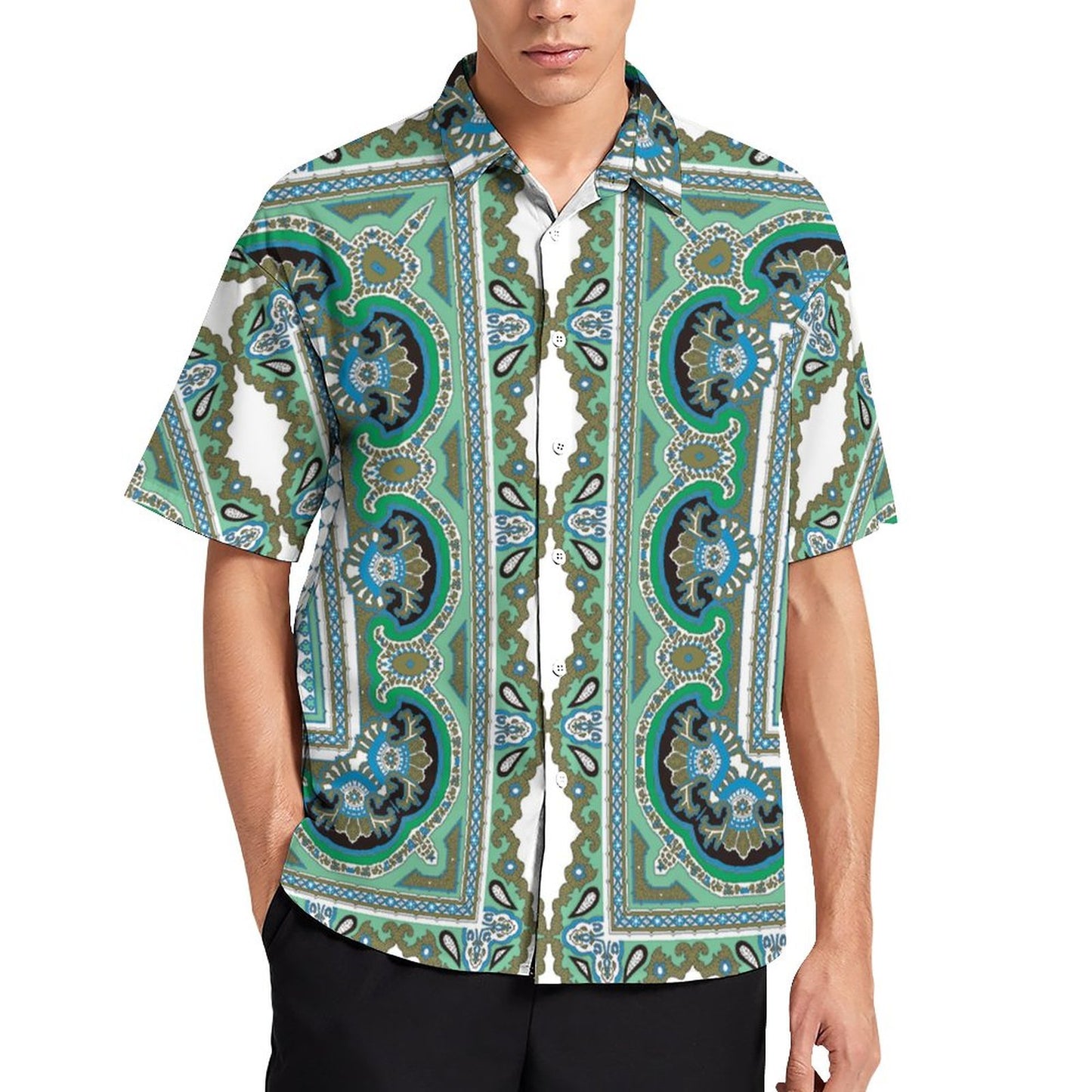 Men's Fashion Casual Printed Short Sleeve Shirts 2306101072