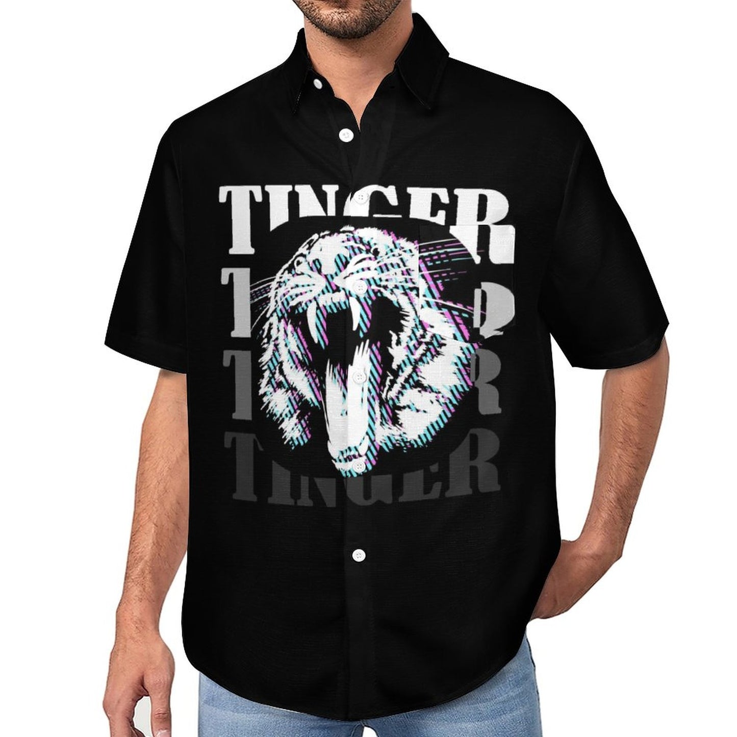 Men's Tiger Vacation Hawaiian Shirt 2306104895