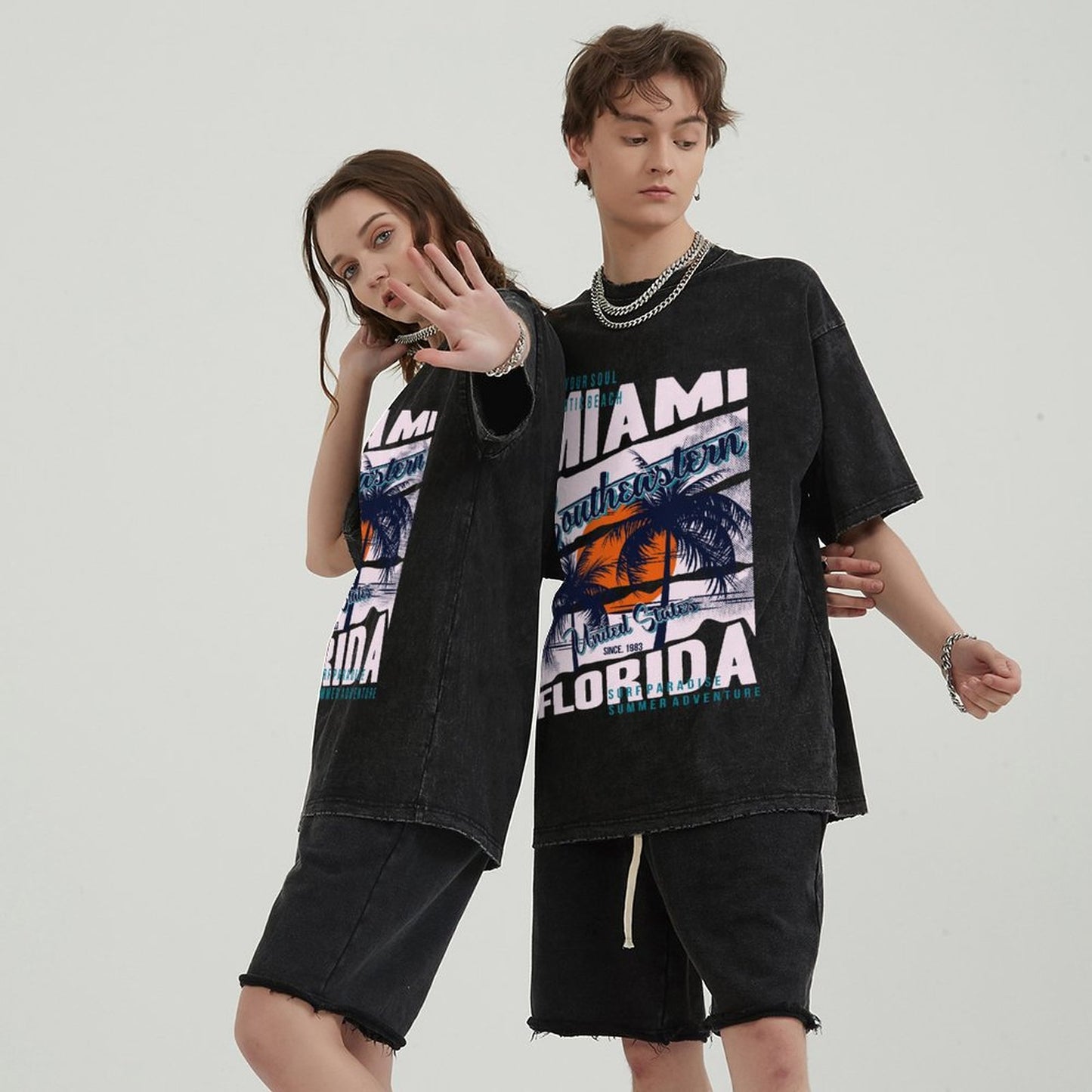 Unisex Vintage Solid Wash T-Shirts 2305101924