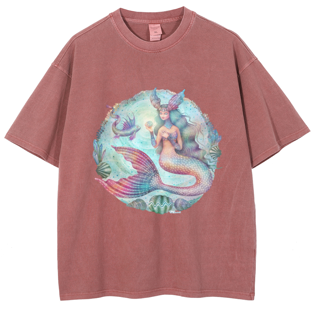Mens Cotton Wash Solid T-Shirts Oversized Unisex Short Sleeve Streetwear Rap Hip Hop Basic Tee Tops