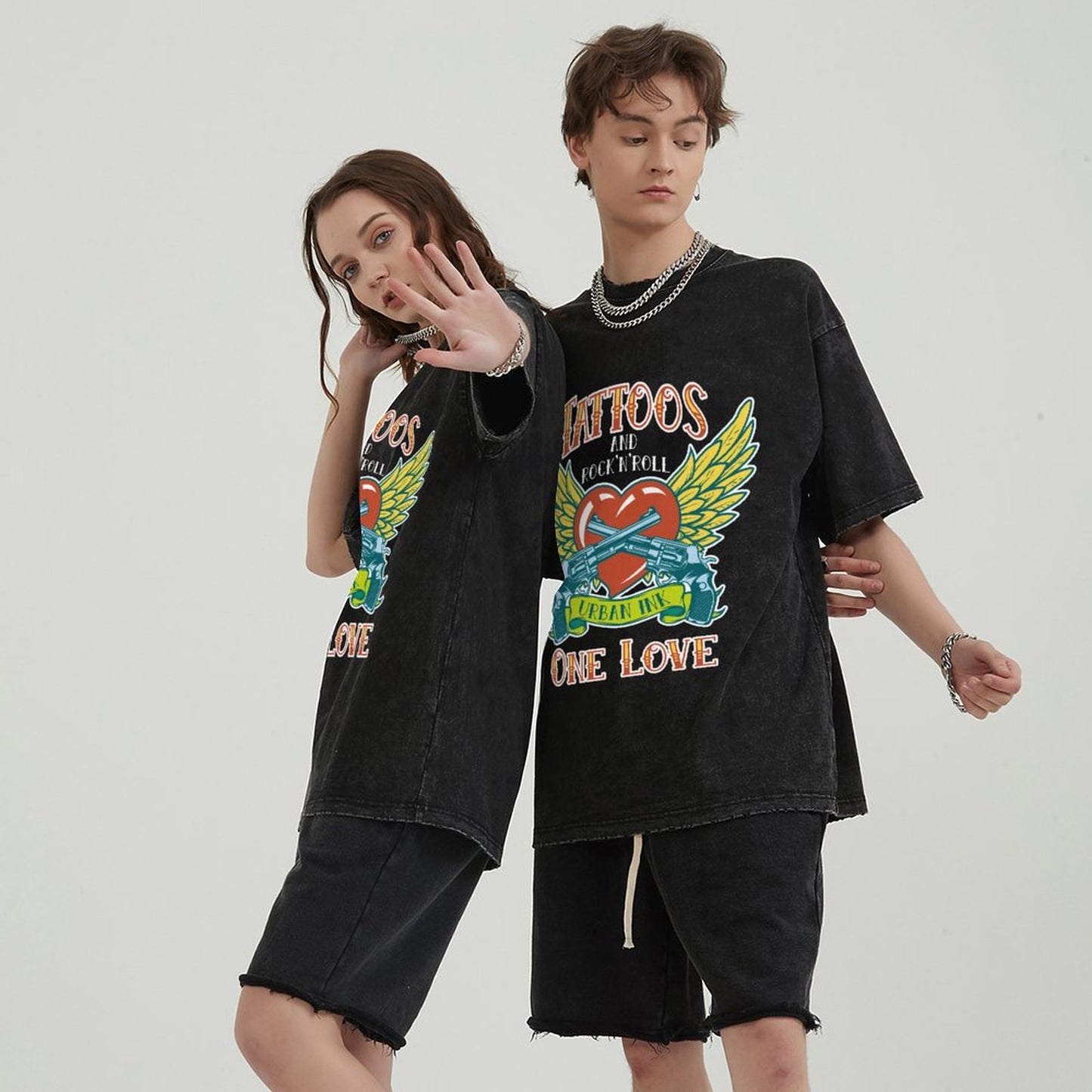 Unisex Vintage Solid Wash T-Shirts 2305102638