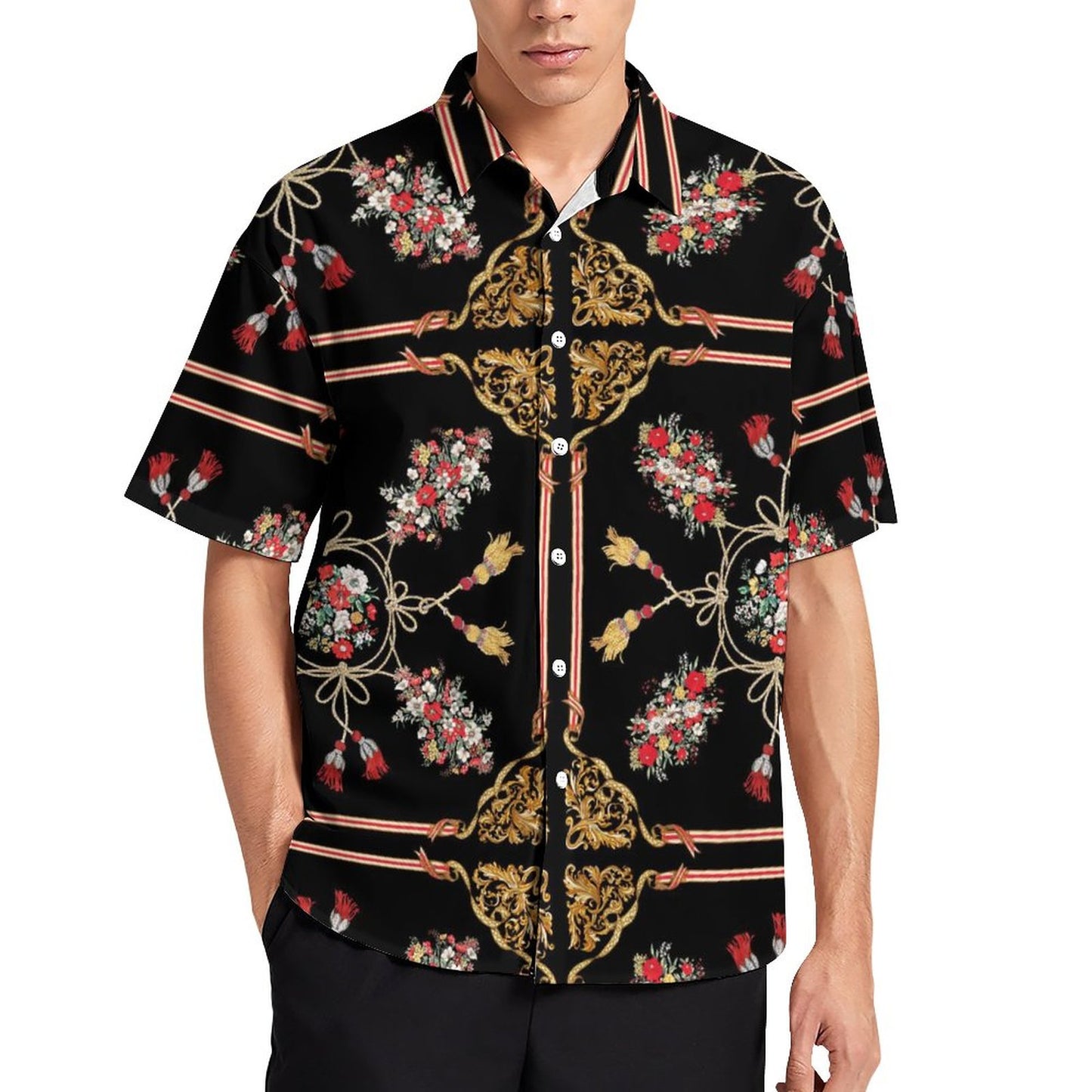 Men's Fashion Casual Printed Short Sleeve Shirts 2306100018