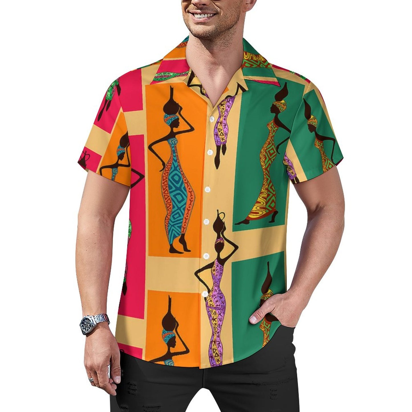 Men's Hawaiian Casual Short Sleeve Shirt 2305101706