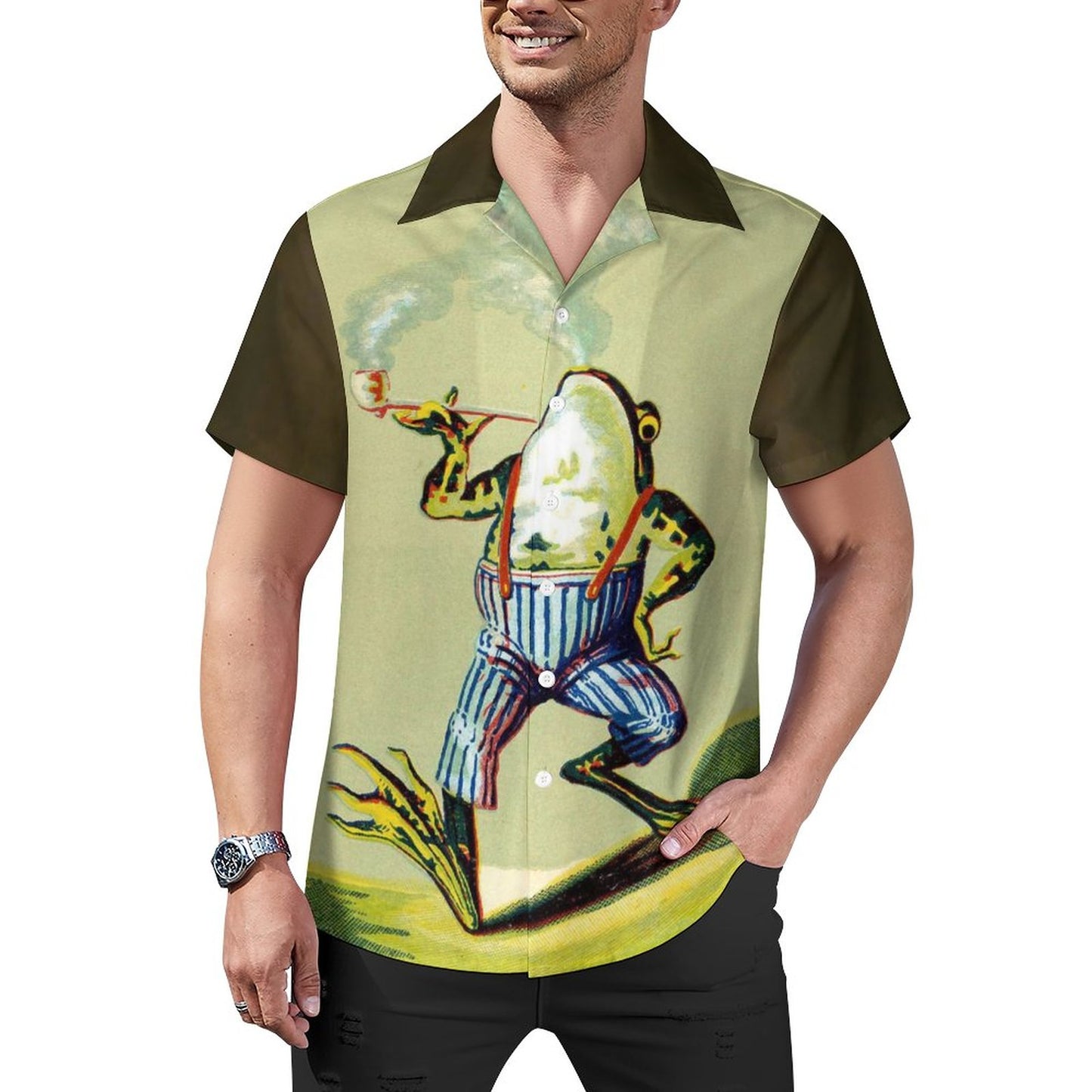 Men Hawaiian Casual Short Sleeve Shirt 2306102073