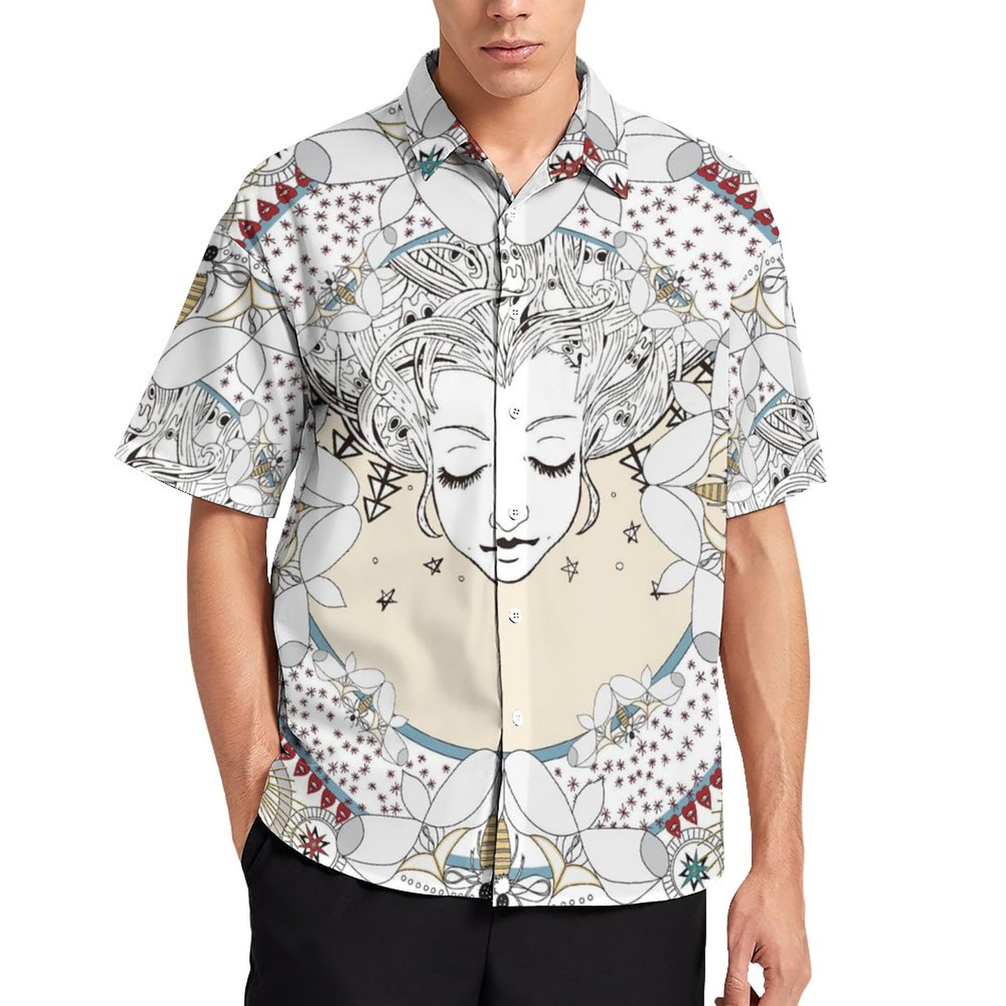 Men's Fashion Casual Printed Short Sleeve Shirts 2306101328