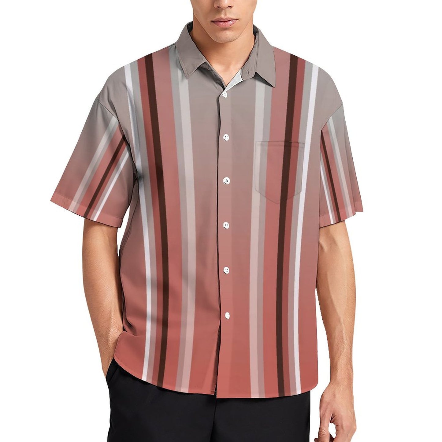 Men's Hawaiian Print Resort Shirt 2305100185