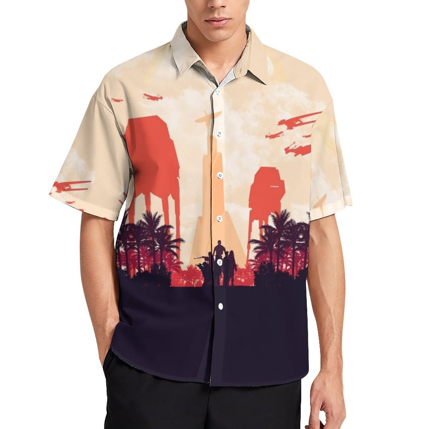 Men's Fashion Casual Printed Short Sleeve Shirts 2306101613