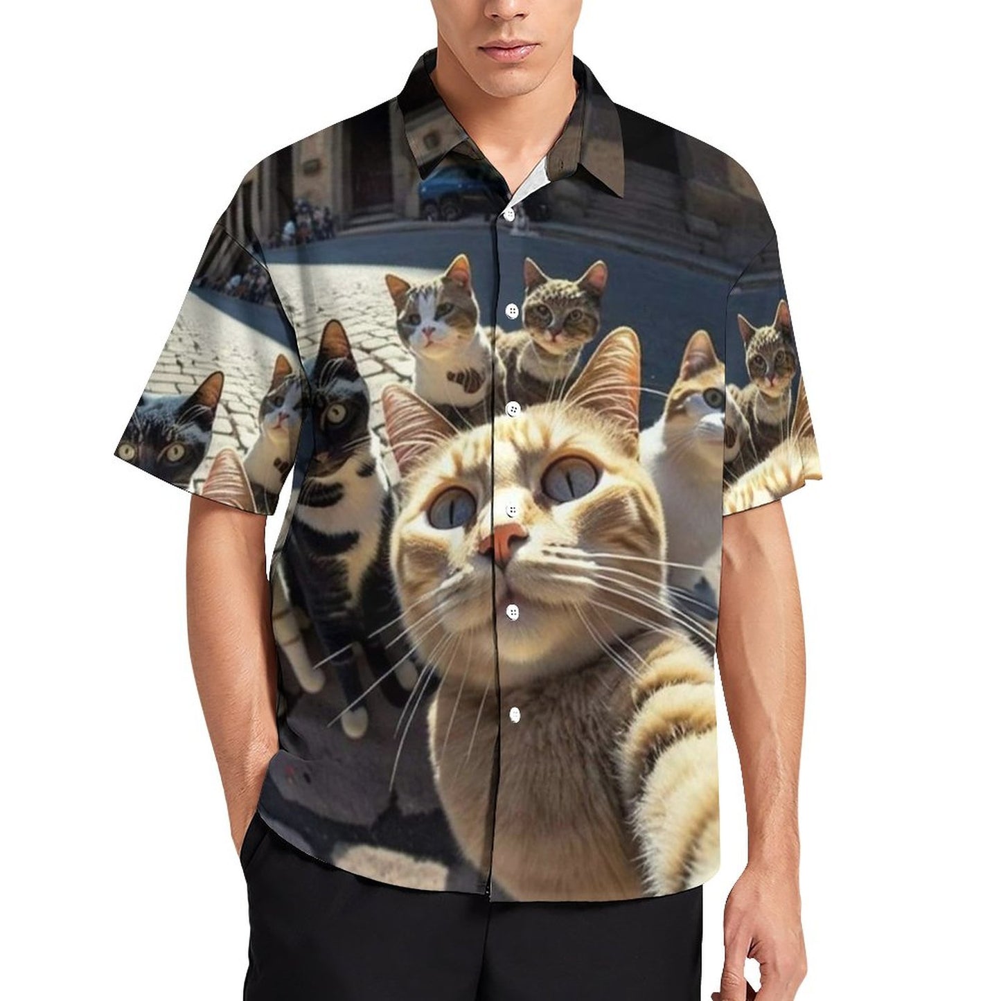 Men's Fashion Casual Printed Short Sleeve Shirts 2306103300