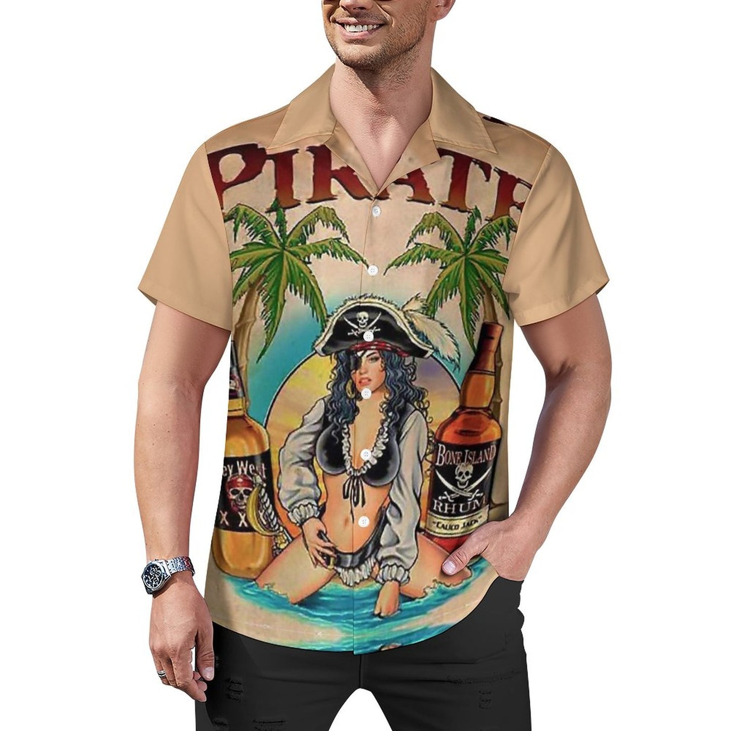 Men's Hawaiian Casual Short Sleeve Shirt 2305102625