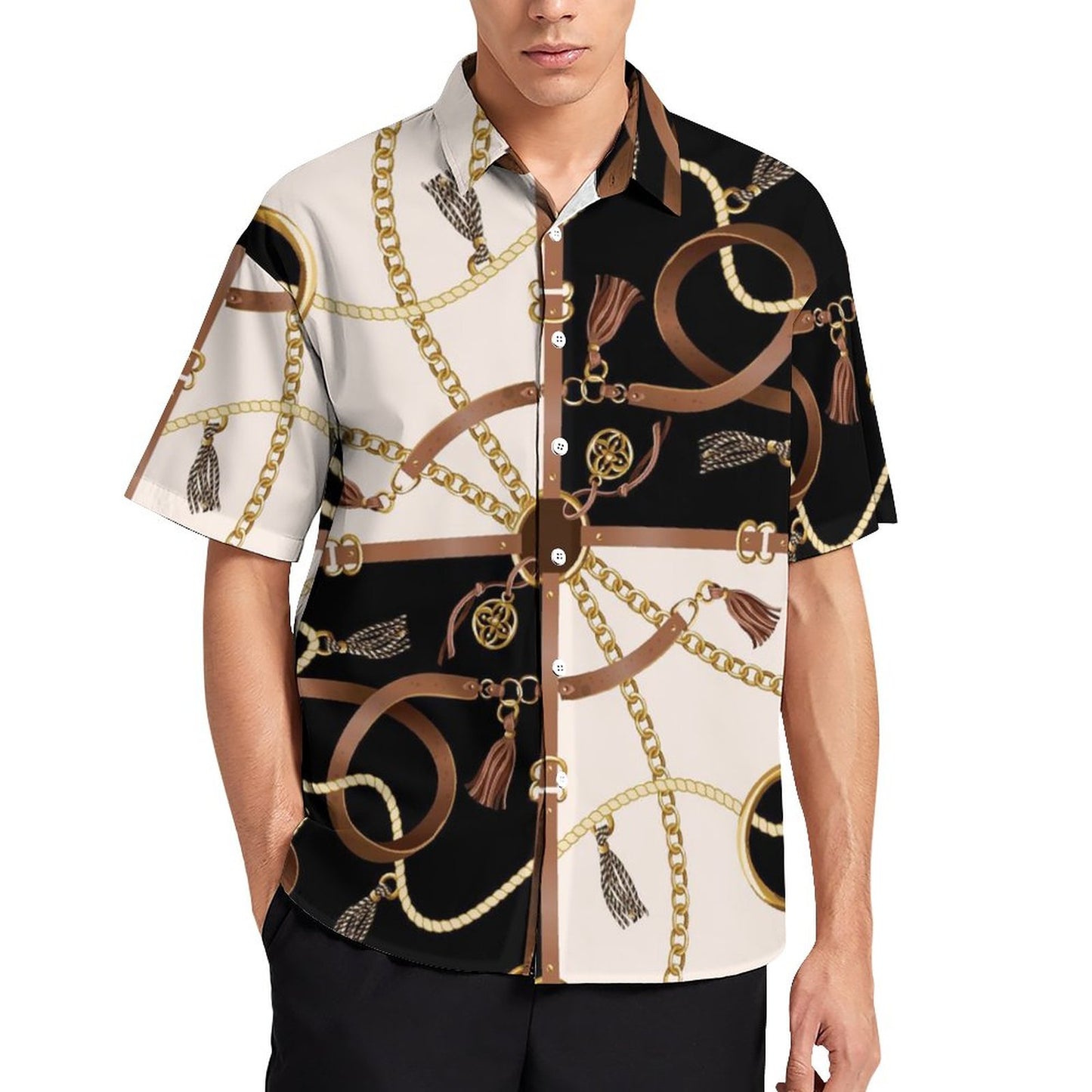 Men's Fashion Casual Printed Short Sleeve Shirts 2306101119