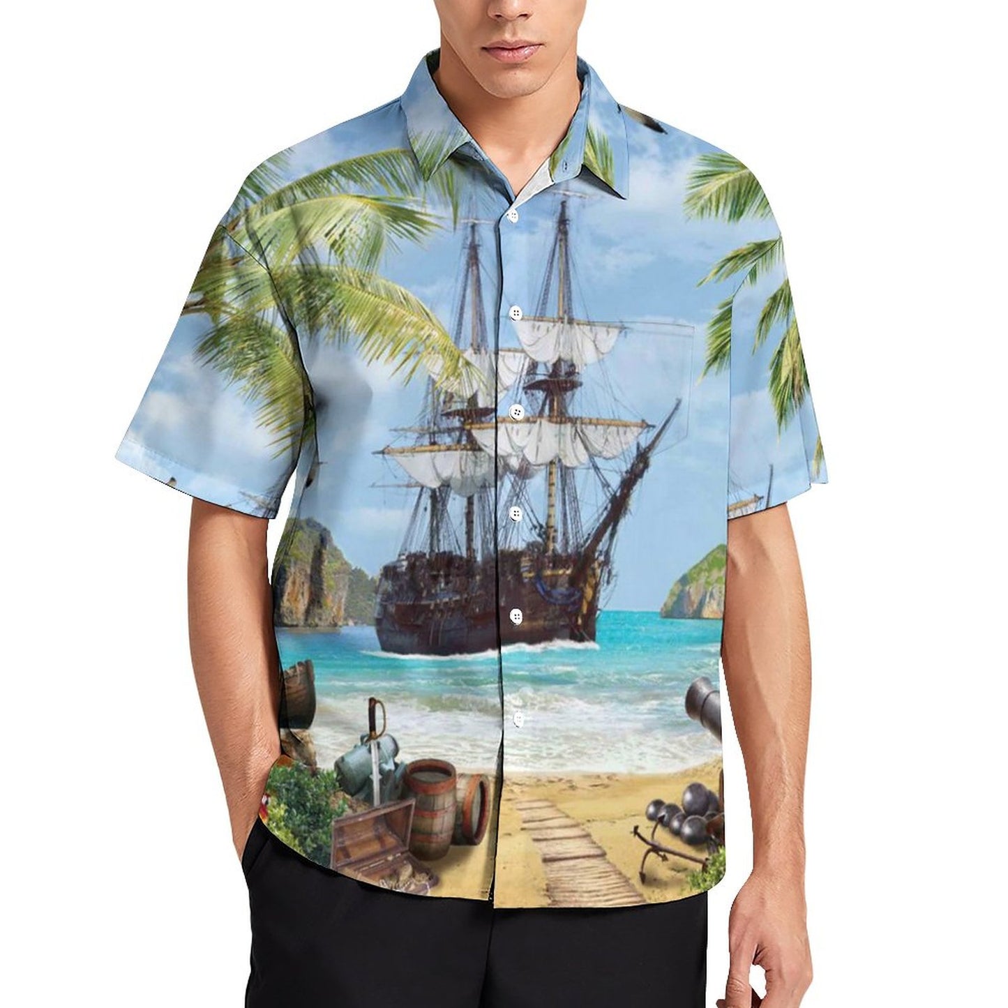 Men's Fashion Casual Printed Short Sleeve Shirts 2306104363