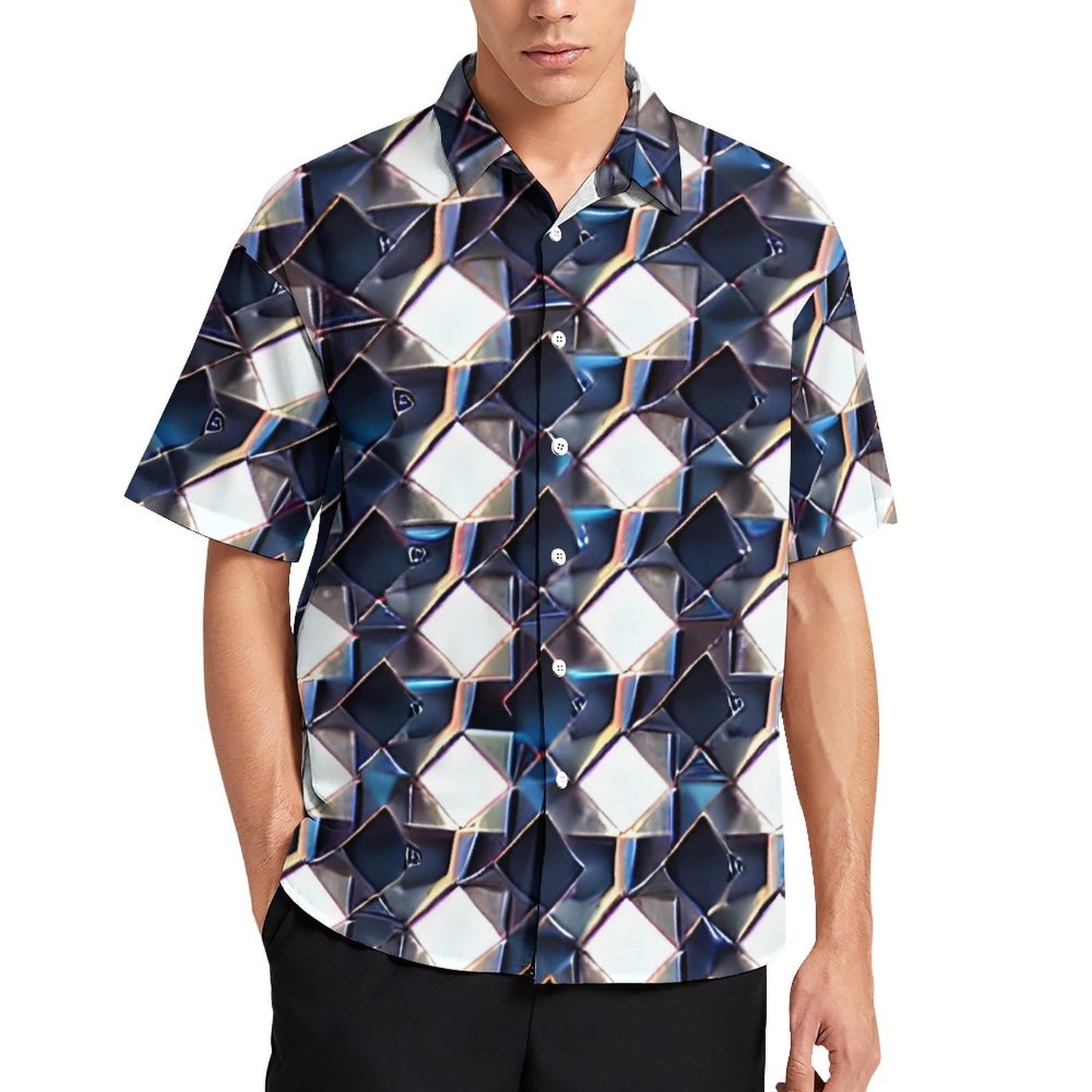 Men's Fashion Casual Printed Short Sleeve Shirts 2306105165