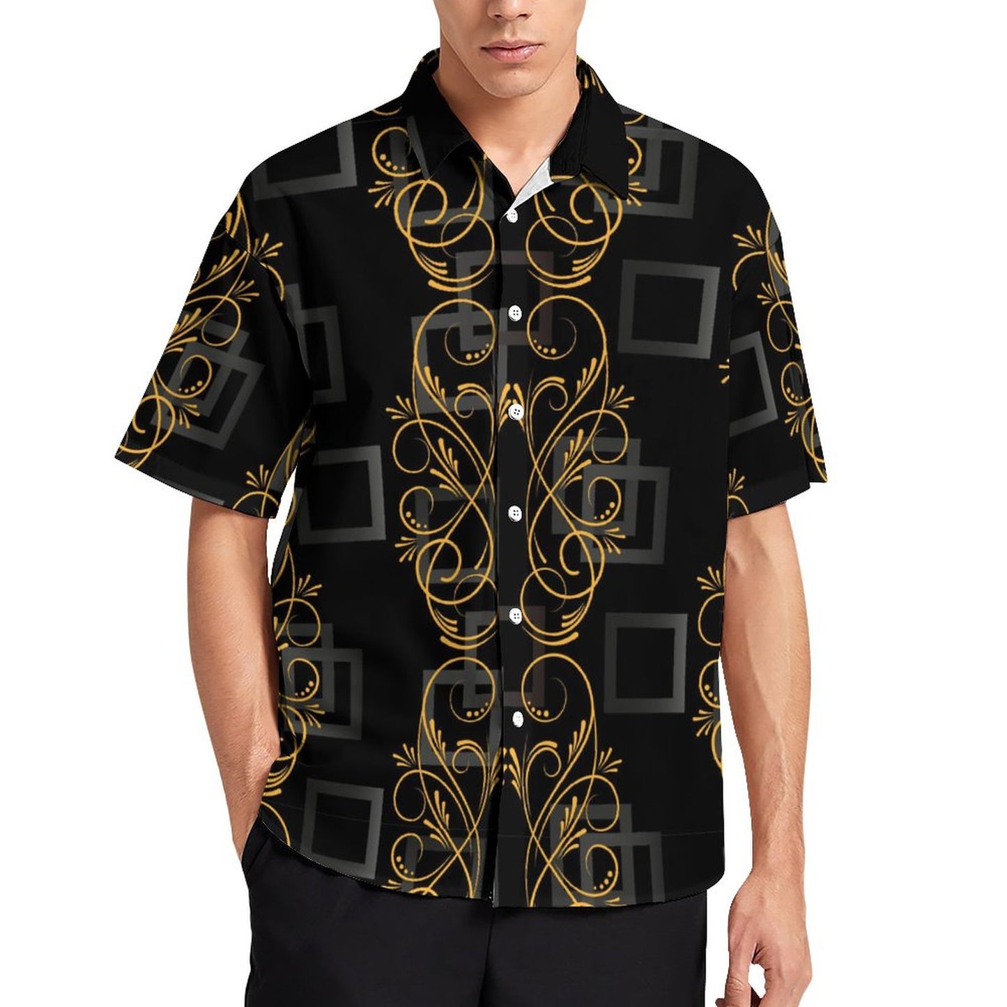 Men's Fashion Casual Printed Short Sleeve Shirts 2306101337
