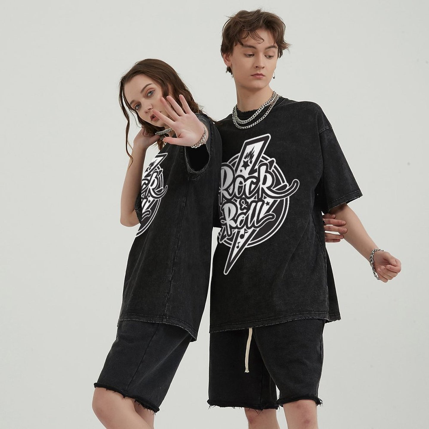 Unisex Vintage Solid Wash T-Shirts 2305102857