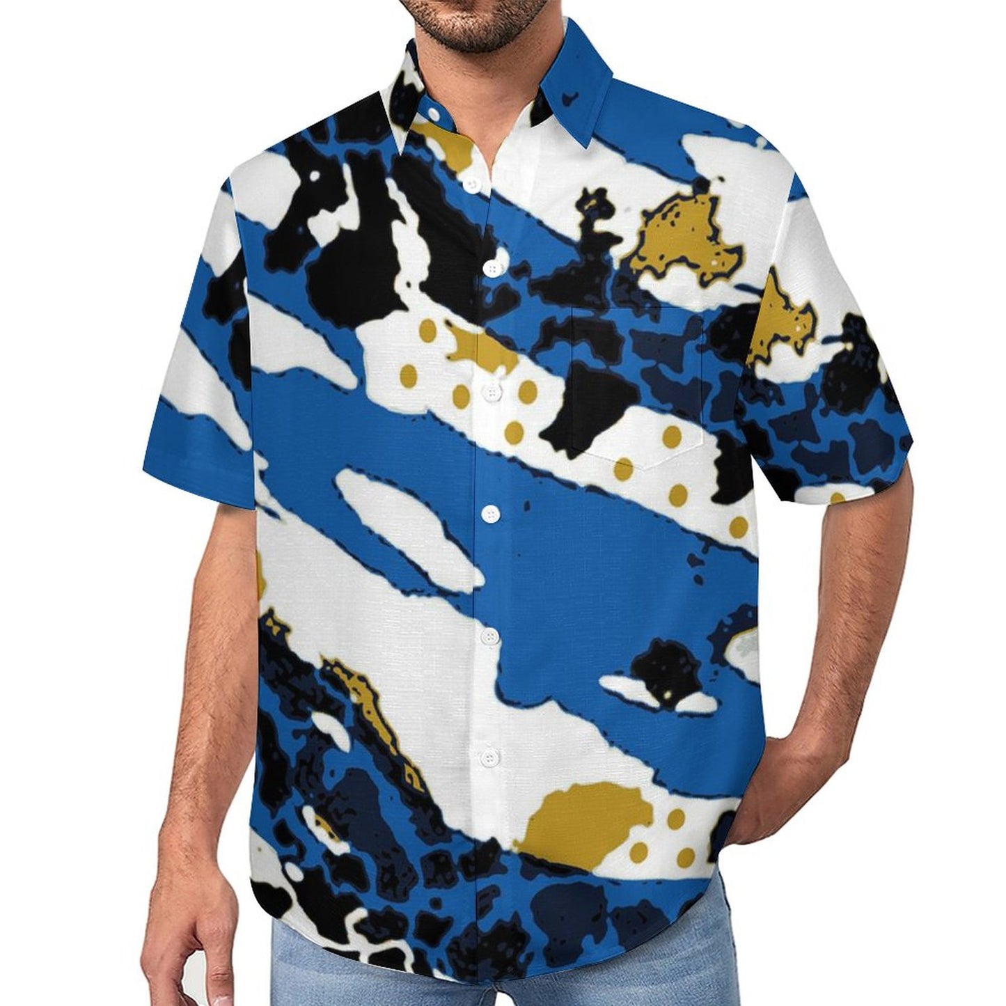 Men's Ocean Print Vacation Hawaiian Shirt 2306104060