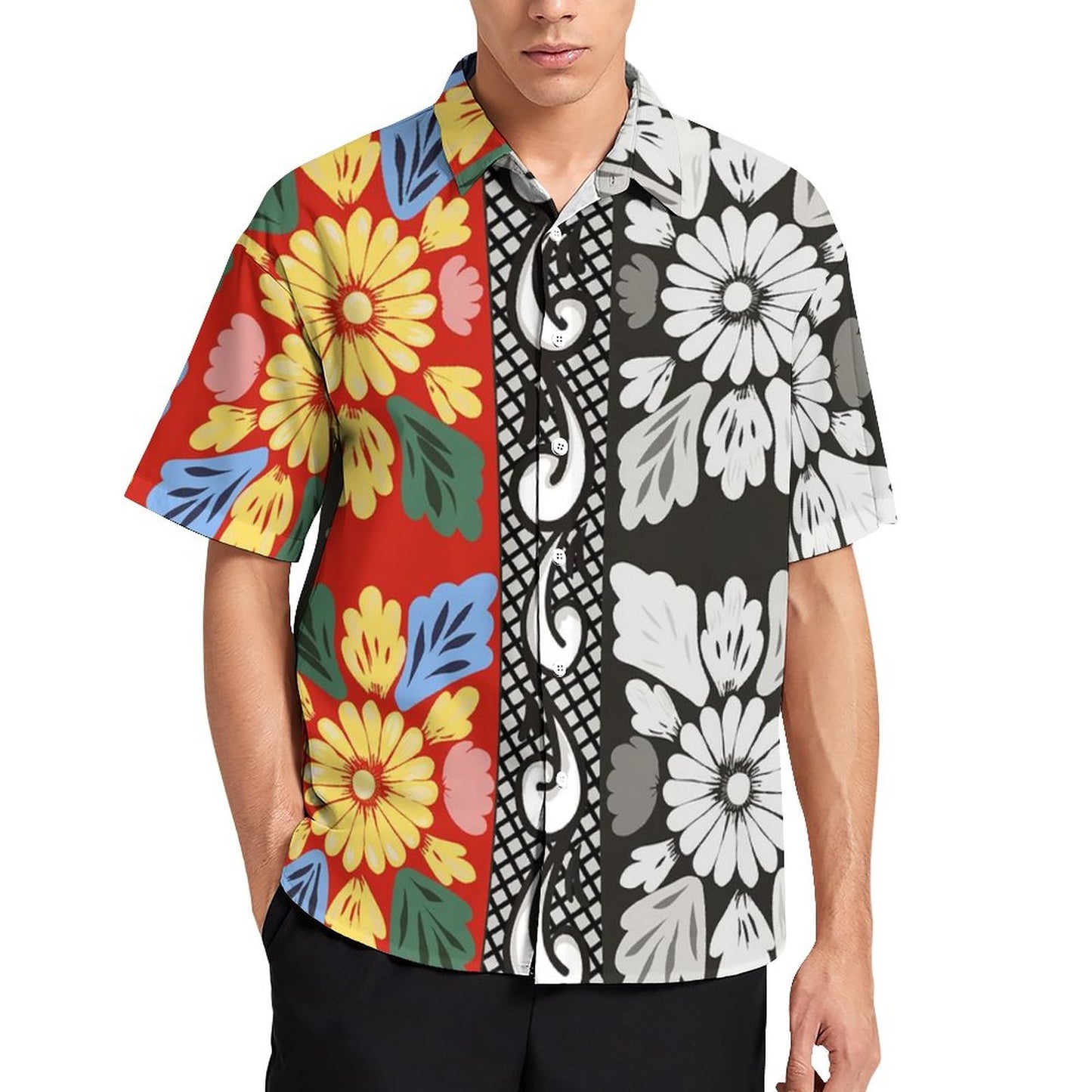 Men's Fashion Casual Printed Short Sleeve Shirts 2305107124