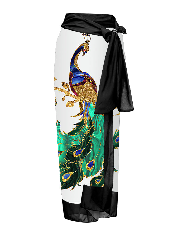 Peacock Print One-pieces Swimsuits & Cover-ups