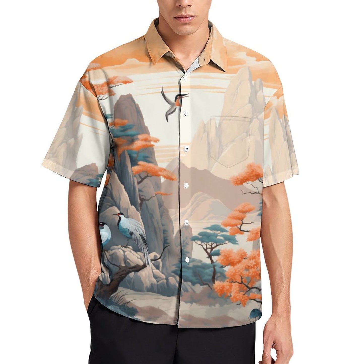 Men's Hawaiian Casual Short Sleeve Shirt 2306105723