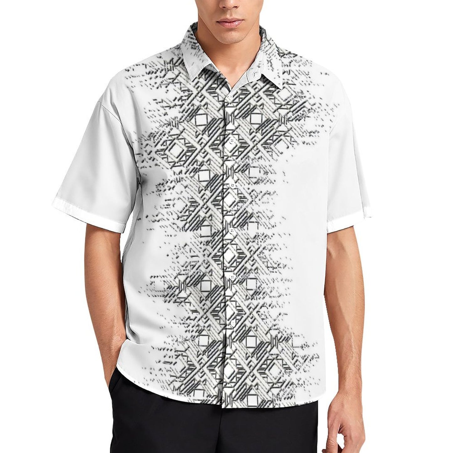 Men's Fashion Casual Printed Short Sleeve Shirts 2306102199