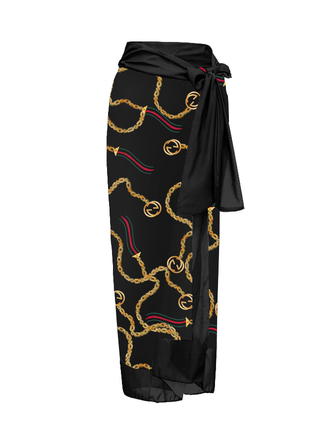 Dark Print Reversible One Piece Swimsuit And Cover up