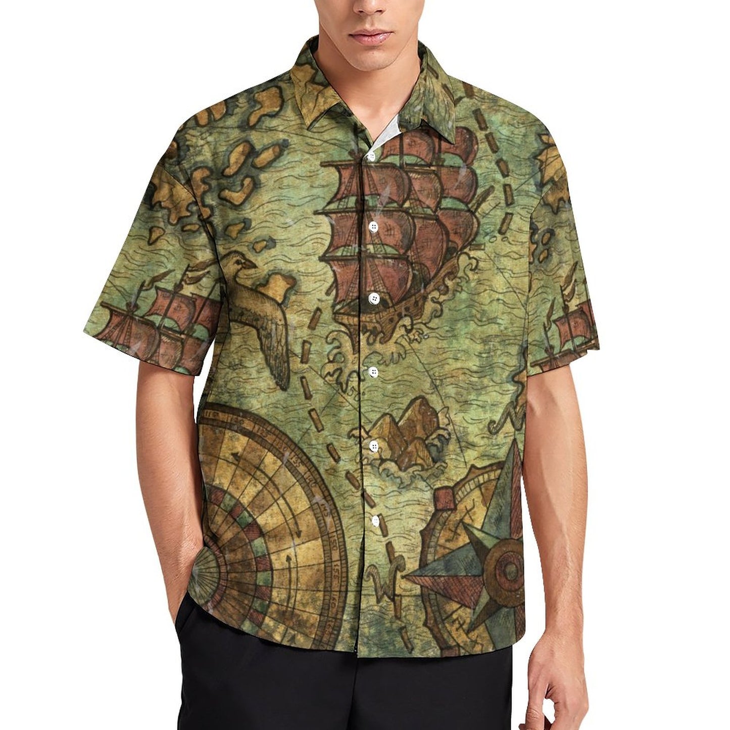 Men's Fashion Casual Printed Short Sleeve Shirts 2306104364