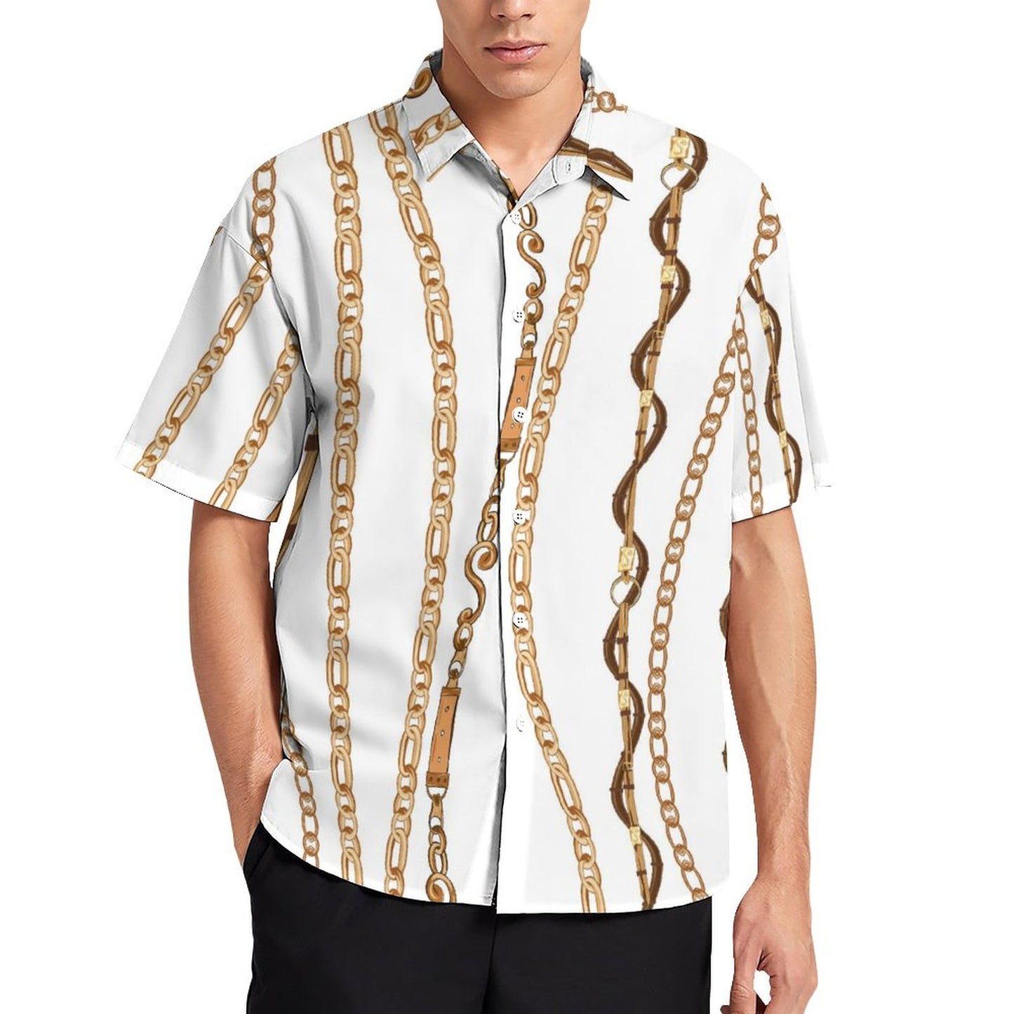 Men's Fashion Casual Printed Short Sleeve Shirts 2306100787