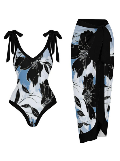 Casual Printed One Piece Swimsuit And Cover Up 2306101648
