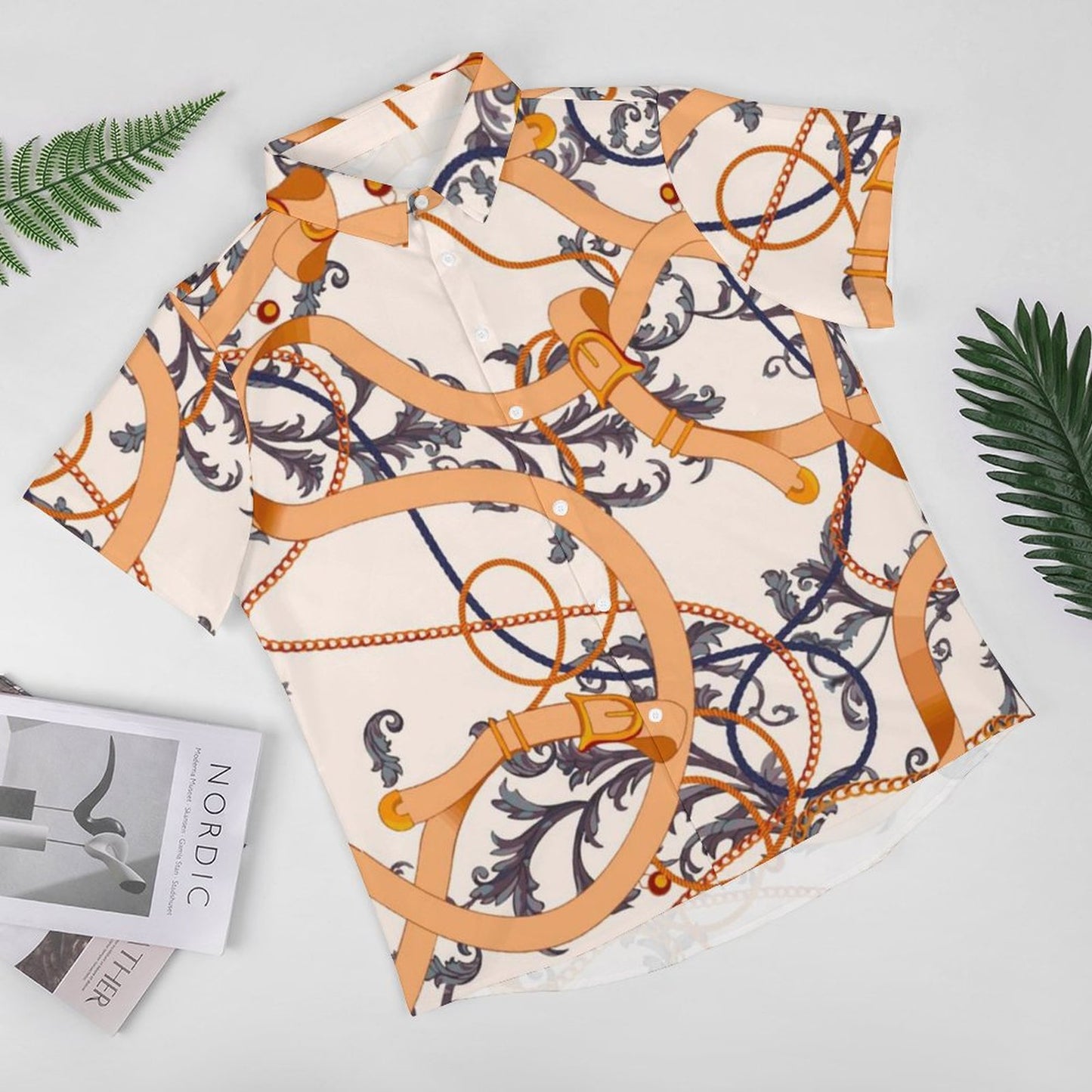 Men's Fashion Casual Printed Short Sleeve Shirts 2306100960