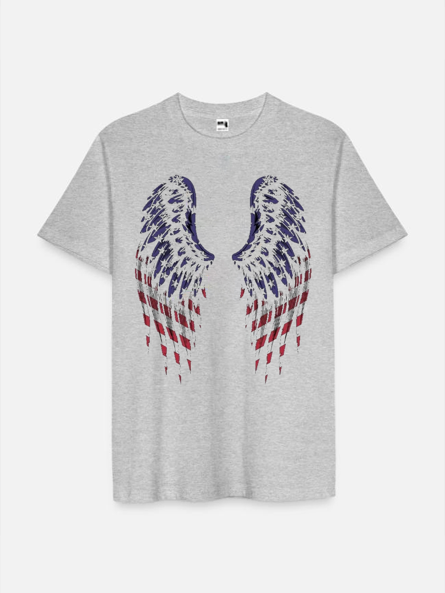 Men's Casual Printed Round Neck Short Sleeve T-Shirt