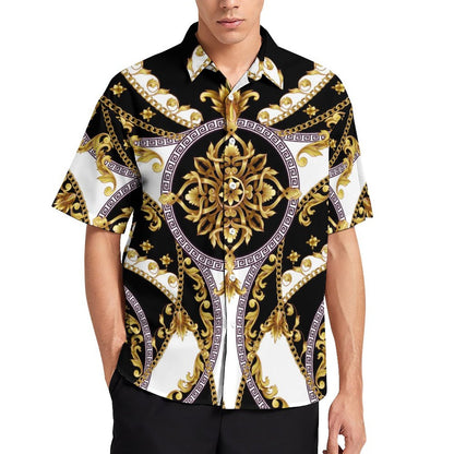Men's Fashion Casual Printed Short Sleeve Shirts 2306101338