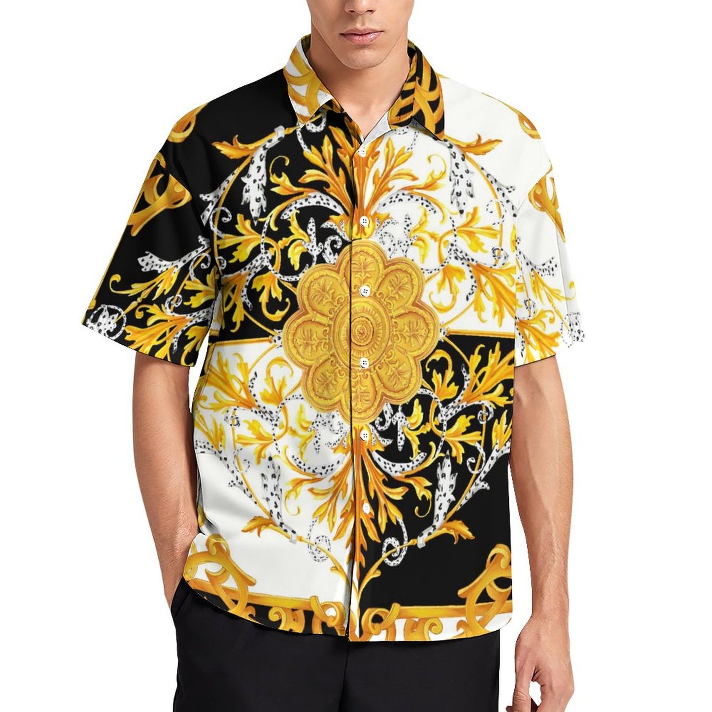Men's Fashion Casual Printed Short Sleeve Shirts 2306100024
