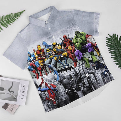 Men's Fashion Casual Printed Short Sleeve Shirts 2306104354