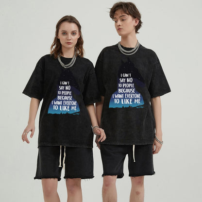 Unisex Vintage Solid Wash T-Shirts 2305103525