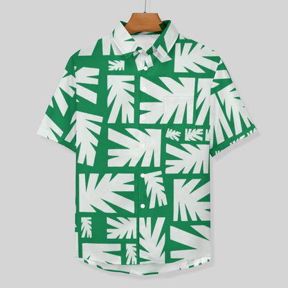 Men's Geometric Print Vacation Hawaiian Shirt 2306104059