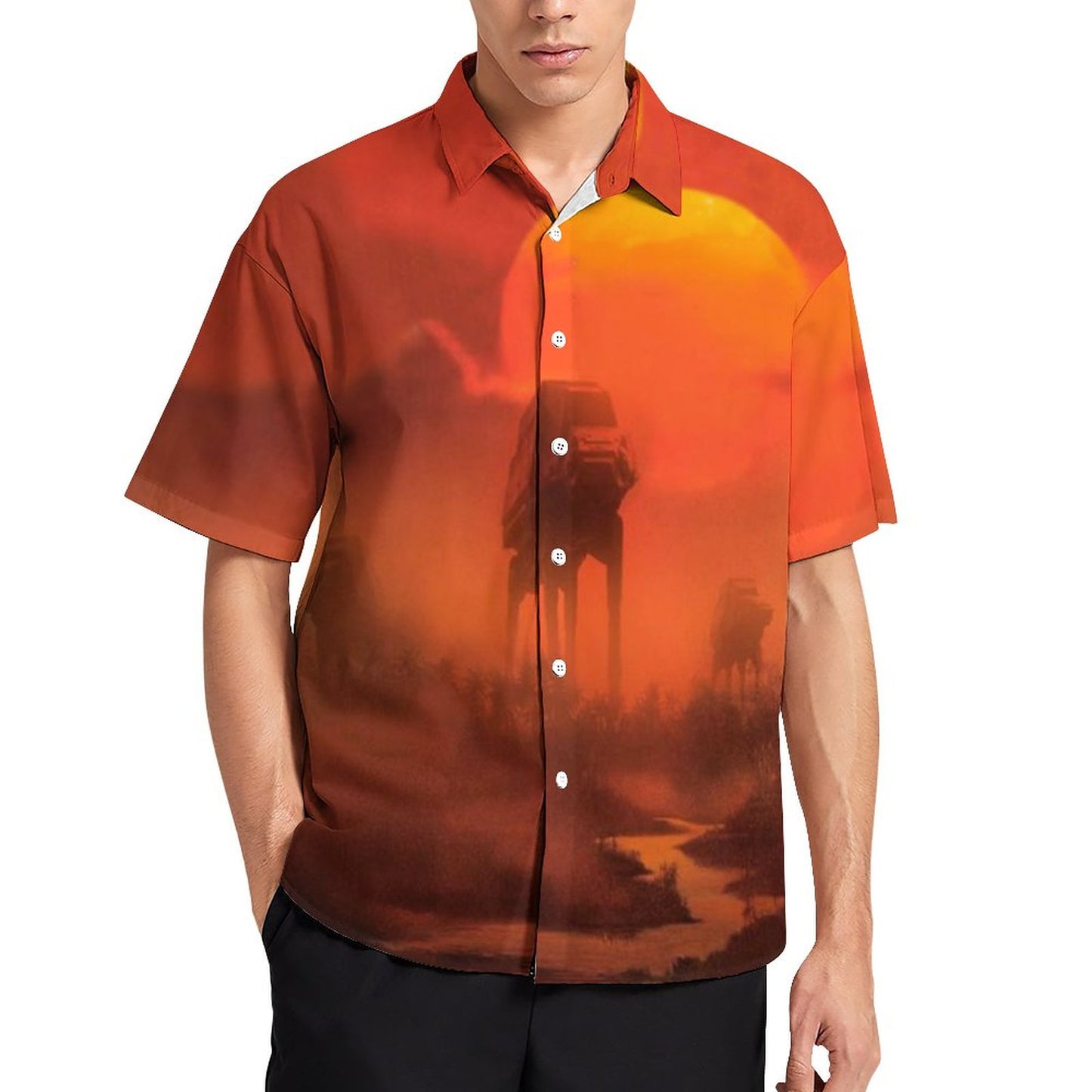 Men's Fashion Casual Printed Short Sleeve Shirts 2306101605