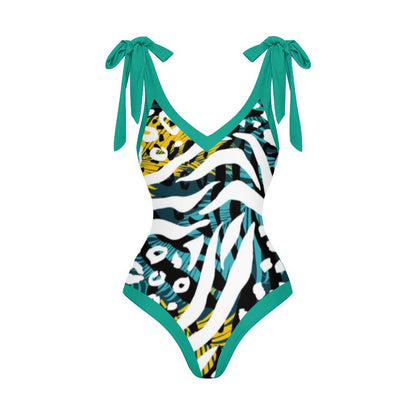 Casual Printed One Piece Swimsuit And Cover Up 2306103192