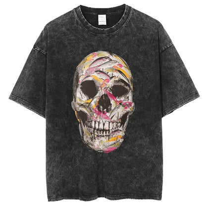 Mens Cotton Wash Solid T-Shirts Oversized Unisex Short Sleeve Streetwear Rap Hip Hop Basic Tee Tops 2305101610