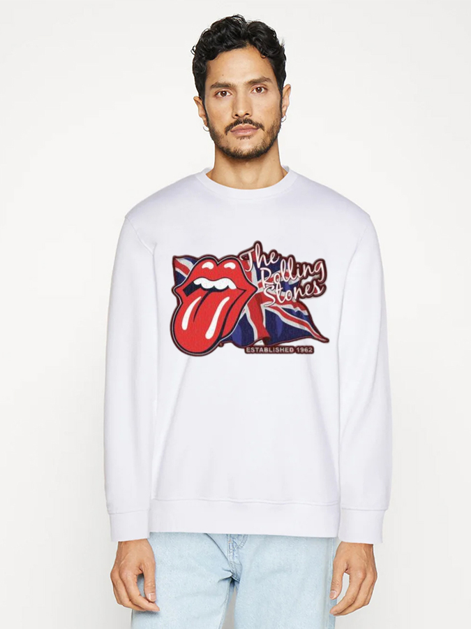 Unisex Round Neck Casual Printed Long Sleeve Sweatshirt