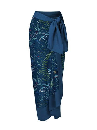 Garden Forest Printed One Piece And Skirt