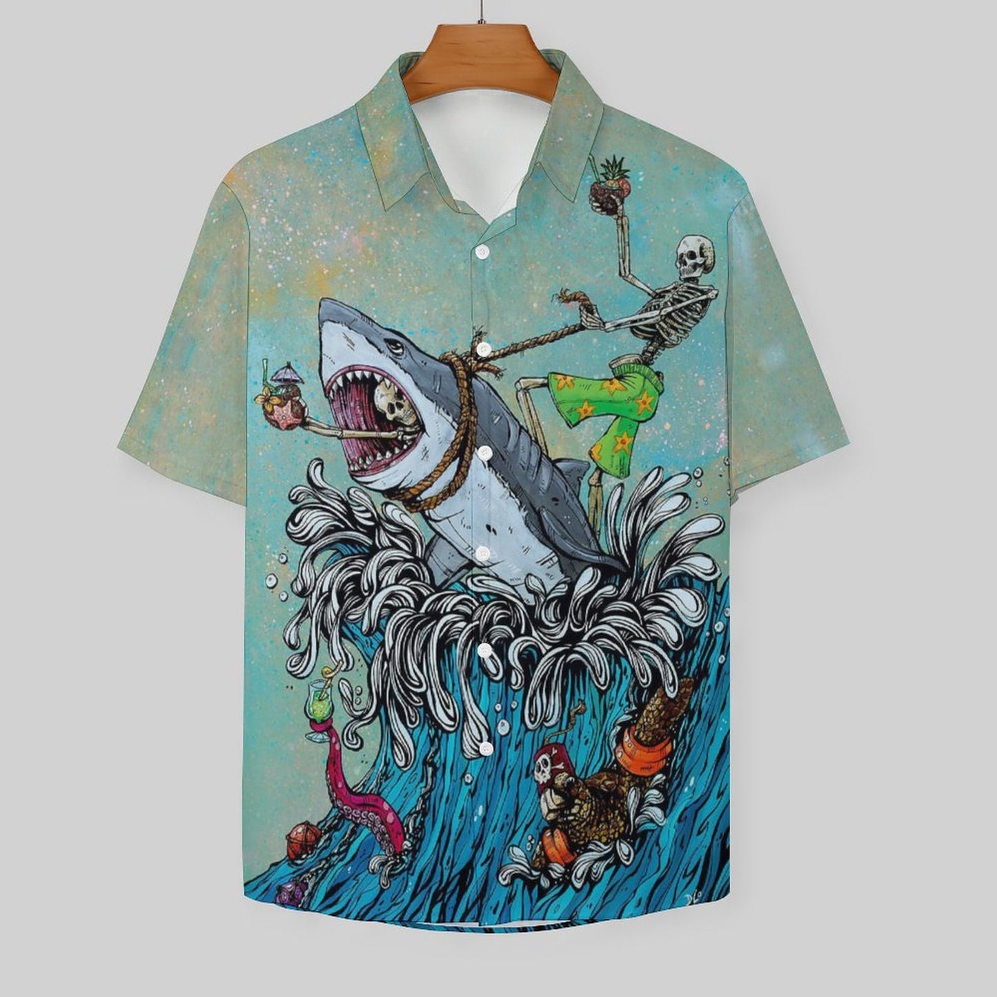 Men's Hawaiian Print Resort Shirt 2305103809