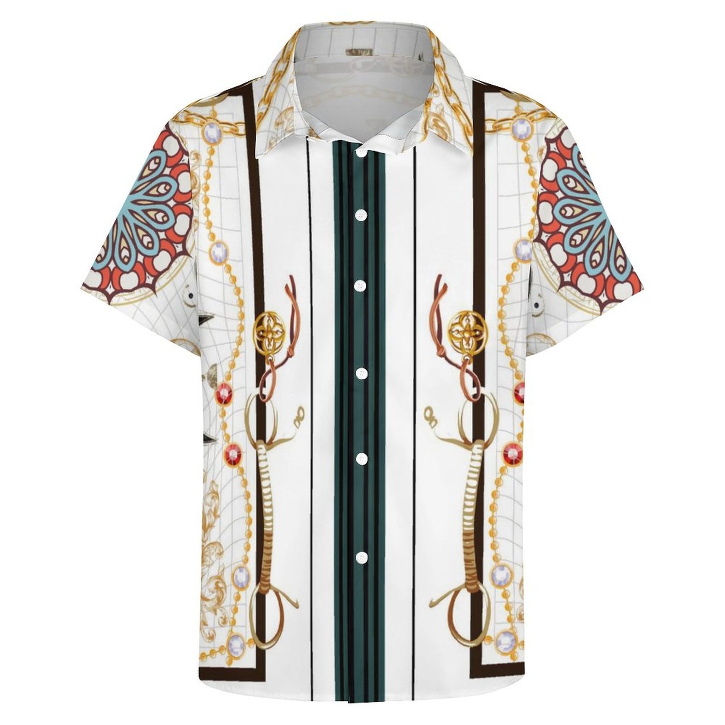 Men's Fashion Casual Printed Short Sleeve Shirts 2306101350