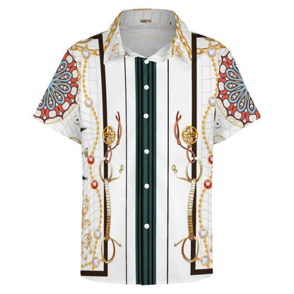 Men's Fashion Casual Printed Short Sleeve Shirts 2306101350
