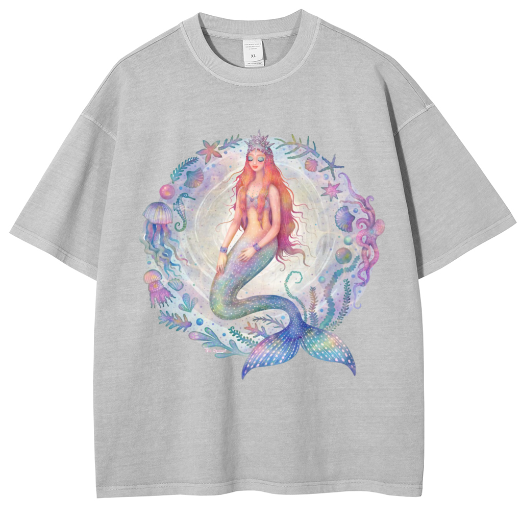 Mens Cotton Wash Solid T-Shirts Oversized Unisex Short Sleeve Streetwear Rap Hip Hop Basic Tee Tops