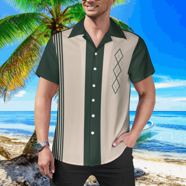 Men's Hawaiian Print Casual Shirt 2304104819