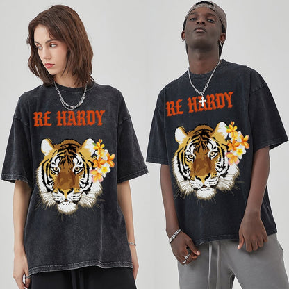 Mens Cotton Wash Solid T-Shirts Oversized Unisex Short Sleeve Streetwear Rap Hip Hop Basic Tee Tops 2305101620