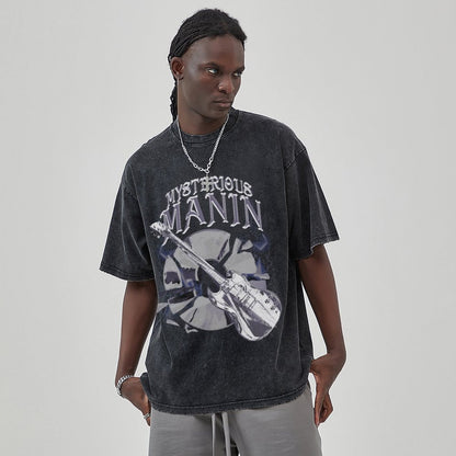 Unisex Vintage Solid Wash T-Shirts 2305102841