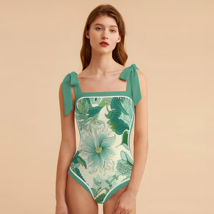 Fashion Printed One Piece Swimsuit And Cover Up 2306103037