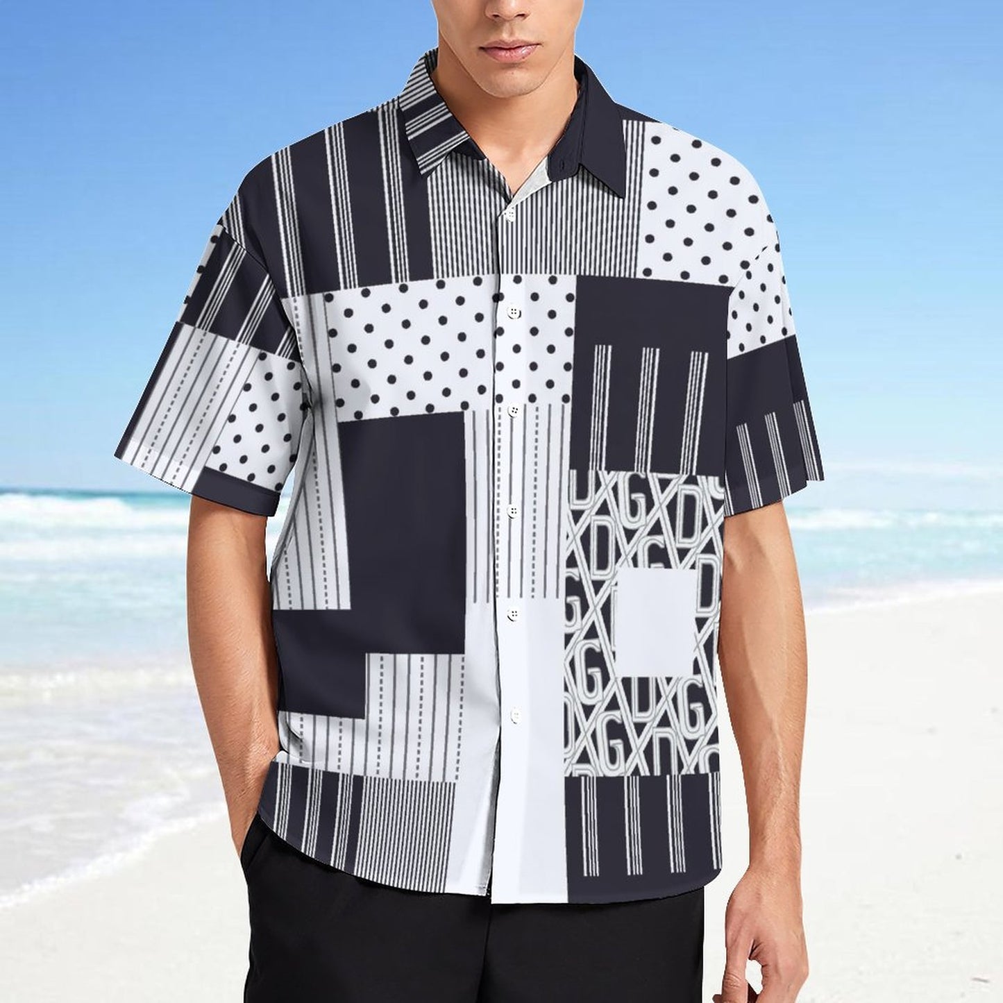 Men's Fashion Casual Printed Short Sleeve Shirts 2305107123